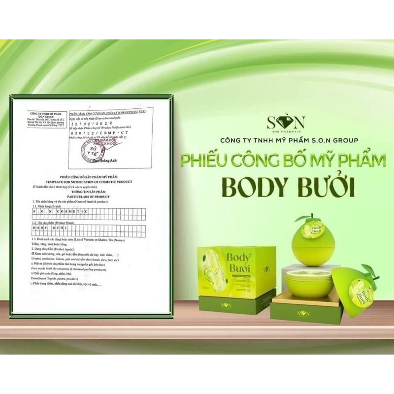 1 hộp kem body bưởi tặng 1 tắm trắng cùng loại