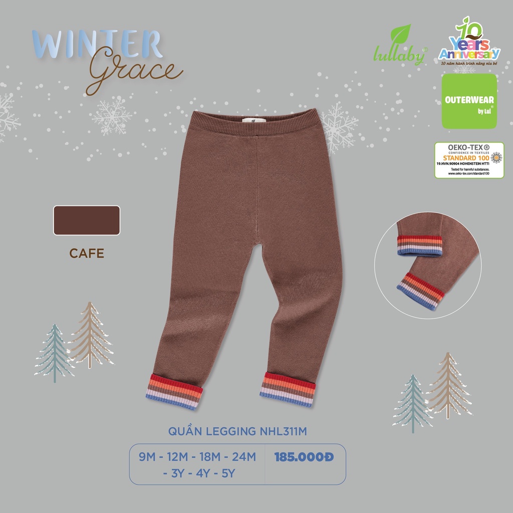 [CHÍNH HÃNG] Quần legging len mềm mại trẻ em Lullaby