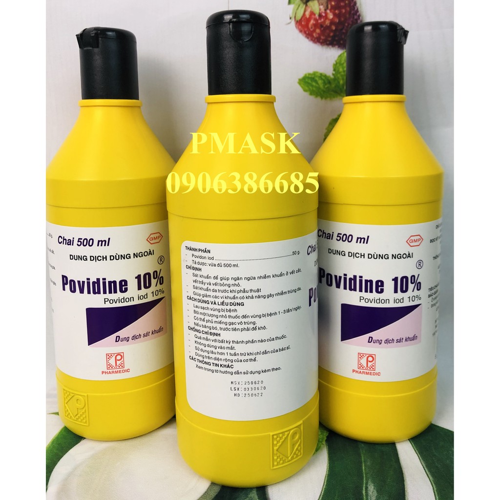 Thuốc tím sát trùng Povidine 500ml/1chai – Dung dịch sát trùng Povidine 0,5 lít