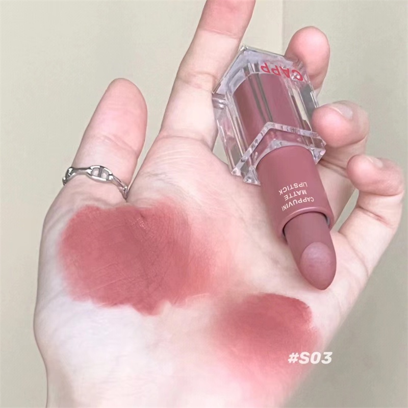 Abpopa CAPPUVINI® Son Lì Chống Nước Lâu Phai Chất Son Siêu Mượt Mà