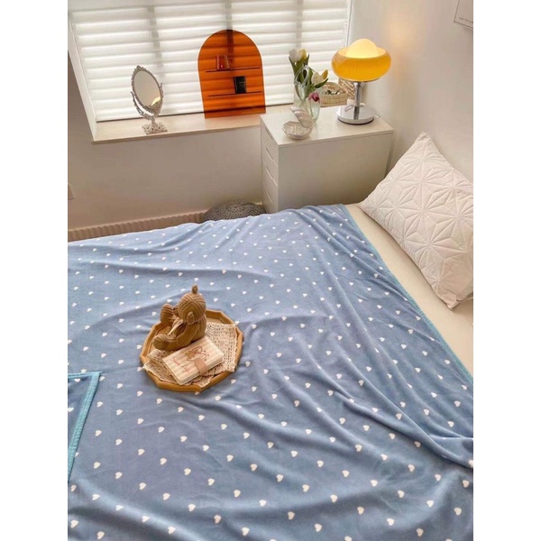 Shinbedding_ Chăn Nhung Sữa Thu Đông Mềm Êm Nhẹ Hoạ Tiết Xinh Xắn