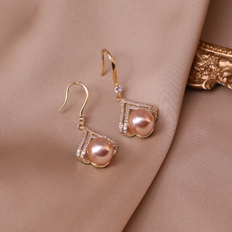 Bông Tai Đính Kim Cương Và Ngọc Trai Nhân Tạo Phong Cách Baroque Thời Trang Hàn Quốc 2022