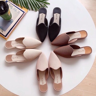 Giày Sục Mules Lười Công Sở Cao Su