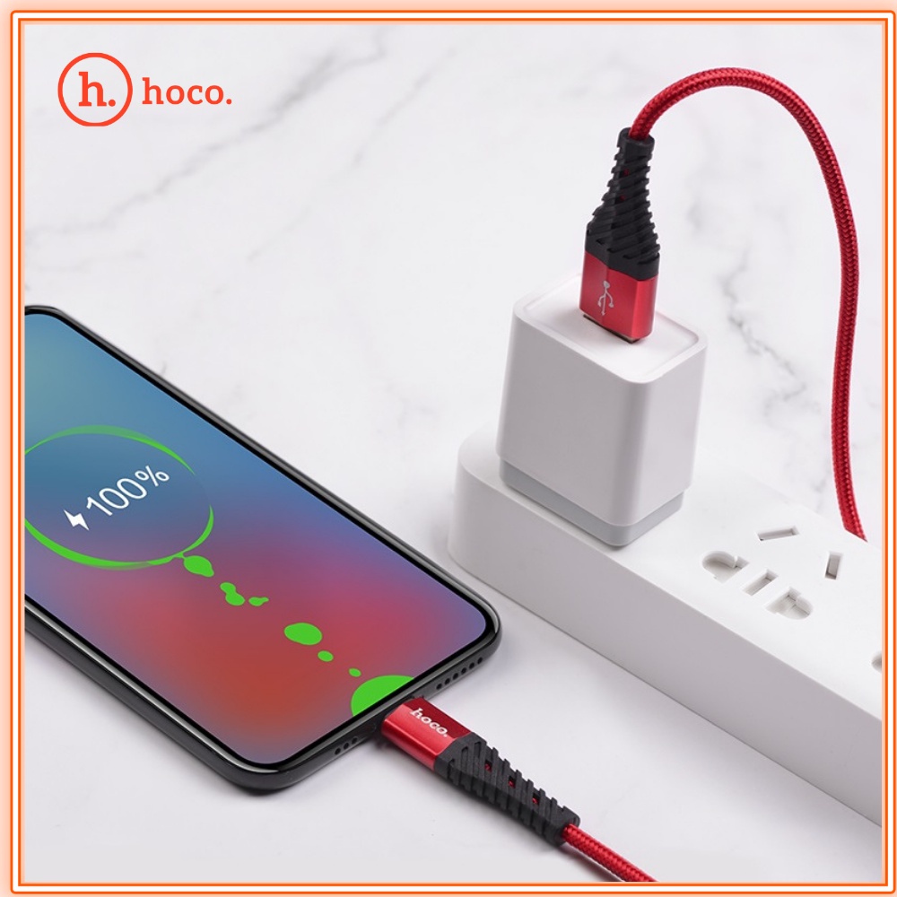 Dây Sạc Phone Chính hãng Hoco X38 Dây Dù Chống Đứt - Sạc Nhanh 5V-2.4A Dài 1M - Bảo Hành 12 Tháng