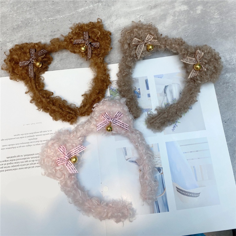 Băng Đô Tai Gấu Bằng Lông Độc Đáo Hóa Trang Halloween Dành Cho Người Lớn