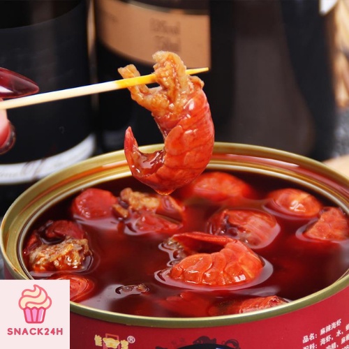 [ FREESHIP ] Tôm đất sốt cay hải sản đóng hộp 100g Snack24hour | BigBuy360 - bigbuy360.vn