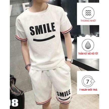 sét đồ thểt thao nam smile mẫu mới