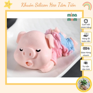 Khuôn silicon heo tắm tiên