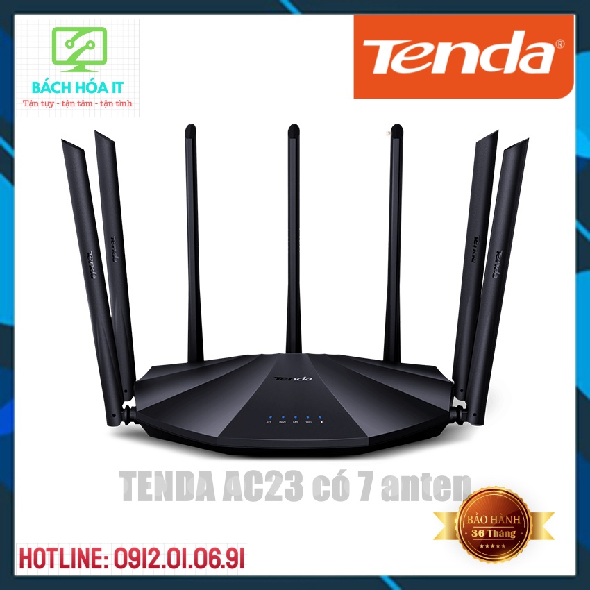 Bộ phát wifi Tenda chuẩn AC, 2 băng tần 2.4Ghz và 5.0 Ghz Model: AC5/AC8/AC23, hàng chính hãng bảo hành 36 tháng