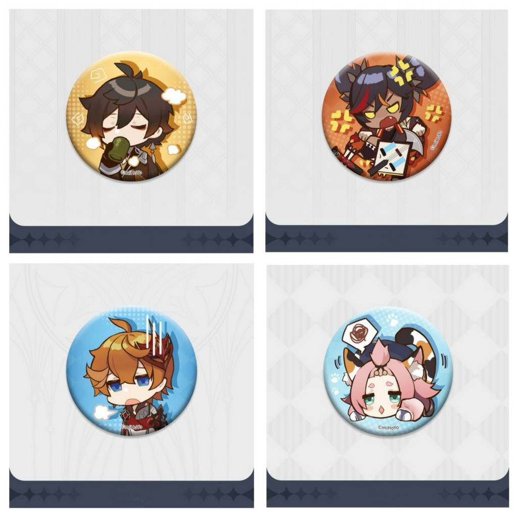 Huy hiệu cái áo IN HÌNH Genshin Impact game chibi dễ thương xinh xắn mẫu 2