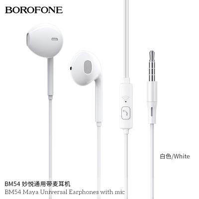 Tai nghe dây BOROFONE BM54 Jack cắm 3.5mm, có mic đàm thoại, dây dài 1.2M - CHÍNH HÃNG