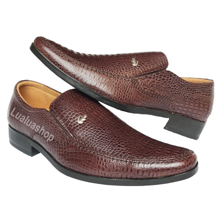 Giày tây nam da thật vân cá sấu mũi nhọn s10. Bảo hành 12tháng | BigBuy360 - bigbuy360.vn