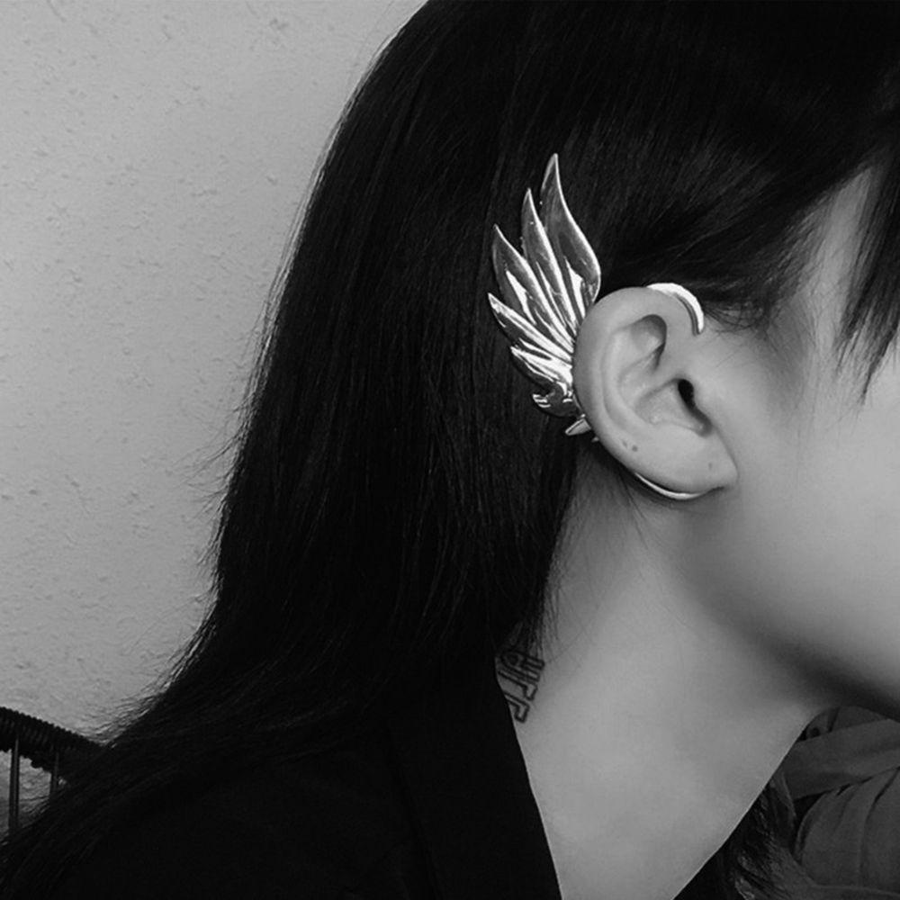 Khuyên Kẹp Vành Tai Hình Đôi Cánh Lông Vũ Thời Trang Cá Tính Dành Cho Nam Nữ