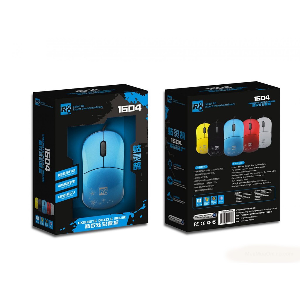 CHUỘT R8-1604 CHUYÊN GAME USB