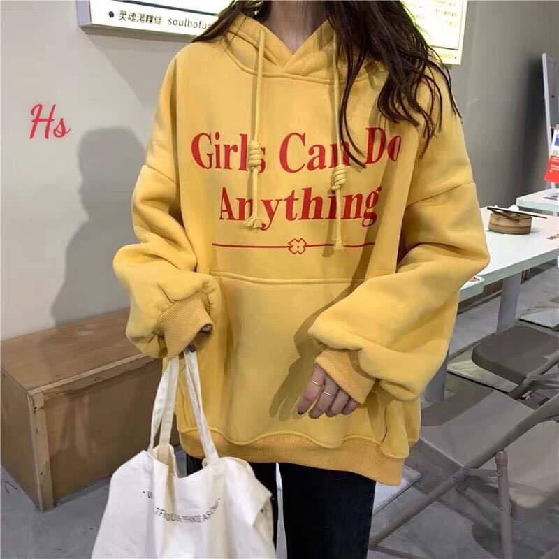 Áo nỉ mũ GIRL CAN HS6