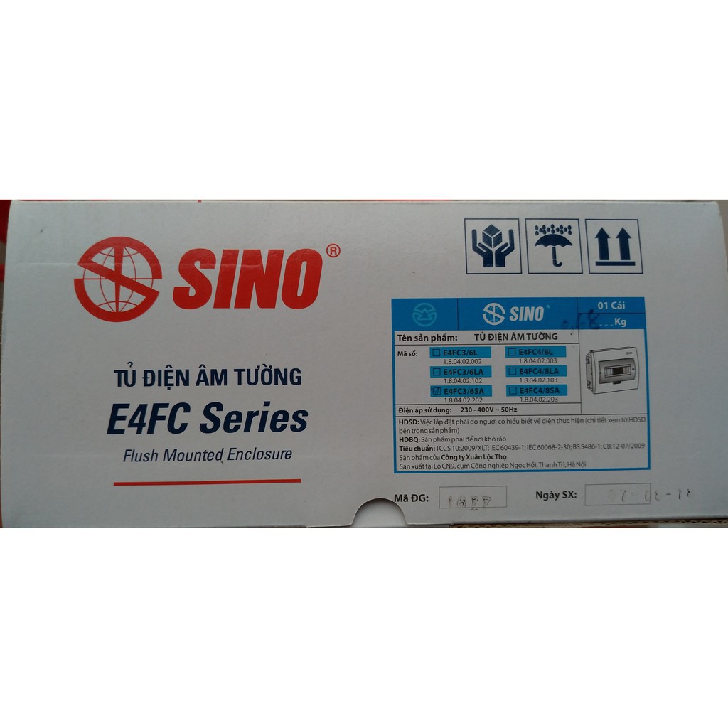 TỦ NHỰA ÂM TƯỜNG SINO E4FC3/6SA