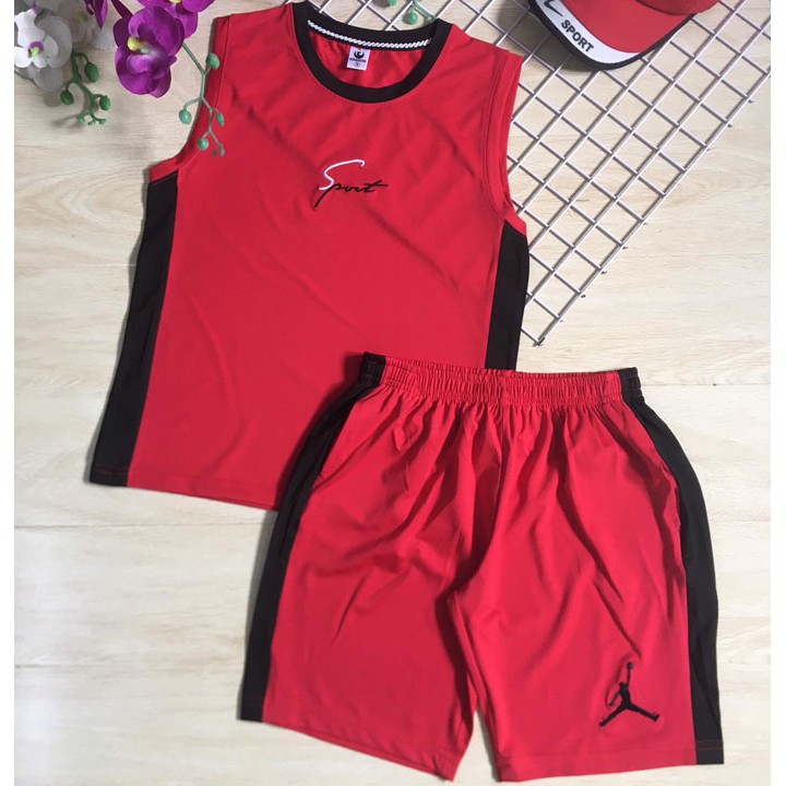 Bộ bé trai sát nách từ 8-25kg thun lạnh Sport - BT29