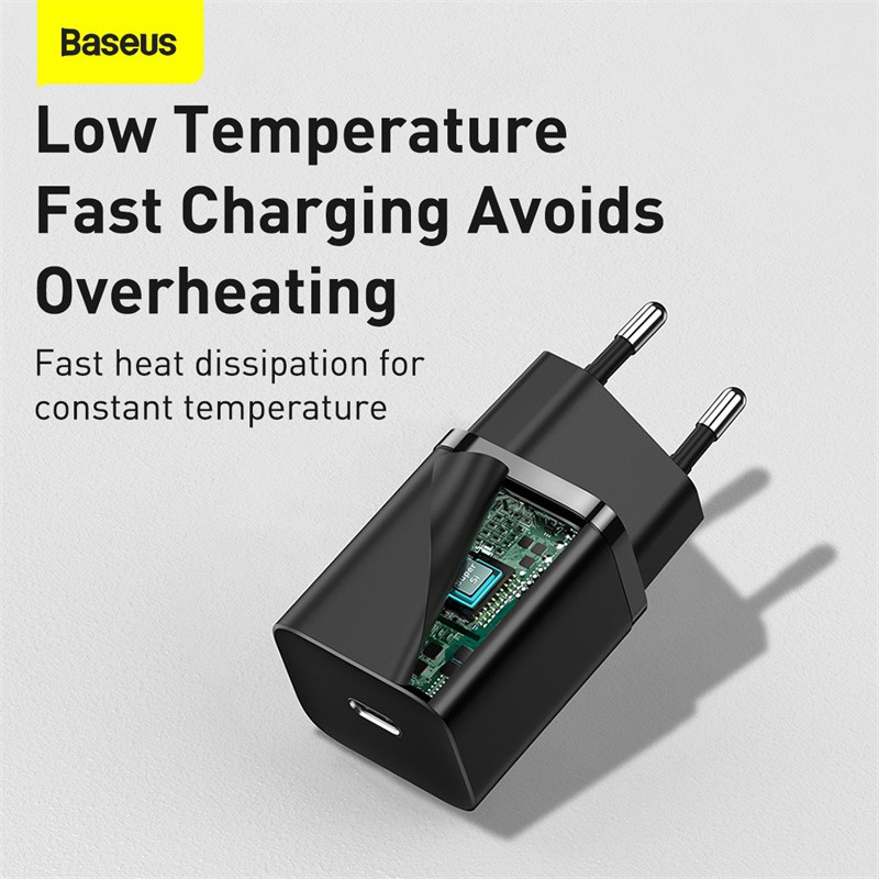 Baseus PD 30W USB Type C Fast Charger for iPhone 12 Support QC3.0