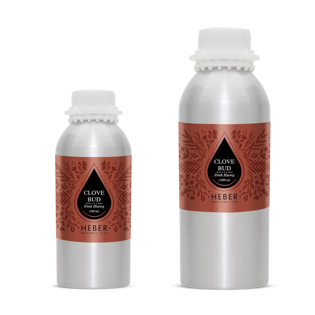 (Chai Lớn 500ml/1000ml)Tinh Dầu Đinh Hương Clove Bud Heber Natural Life, Cao Cấp Nhập Khẩu, Thiên Nhiên Nguyên Chất