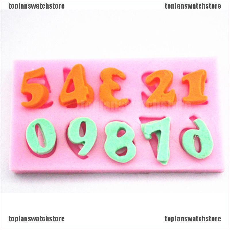 Khuôn Silicone Tạo Hình Số 3D Làm Bánh DIY