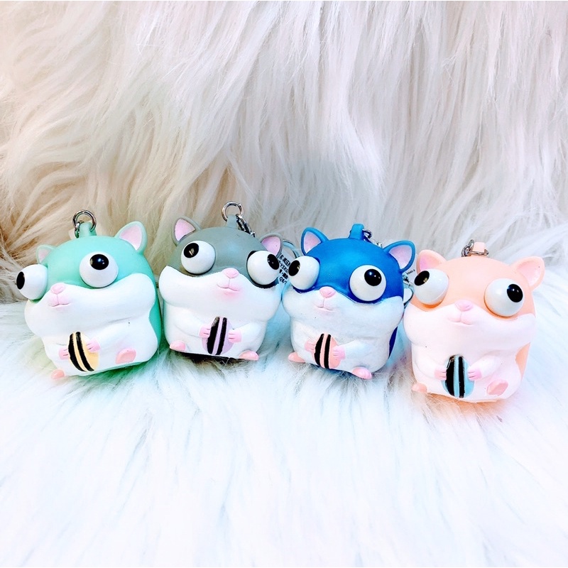 Móc Khóa Xe Máy Cao Su Non Hình Thú Dễ Thương Mini