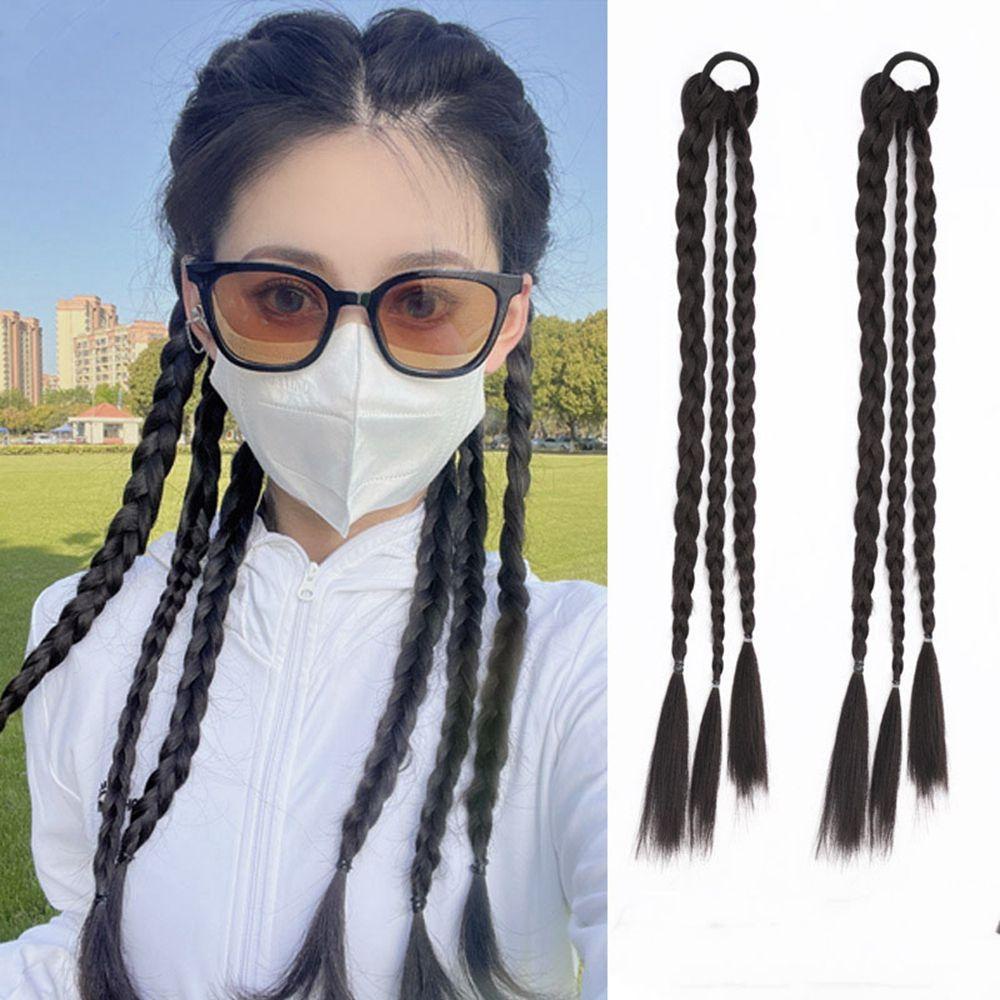 Tóc Giả Kiểu Thắt Bím Bằng Sợi Chịu Nhiệt Độ Cao Thời Trang Cho Nữ