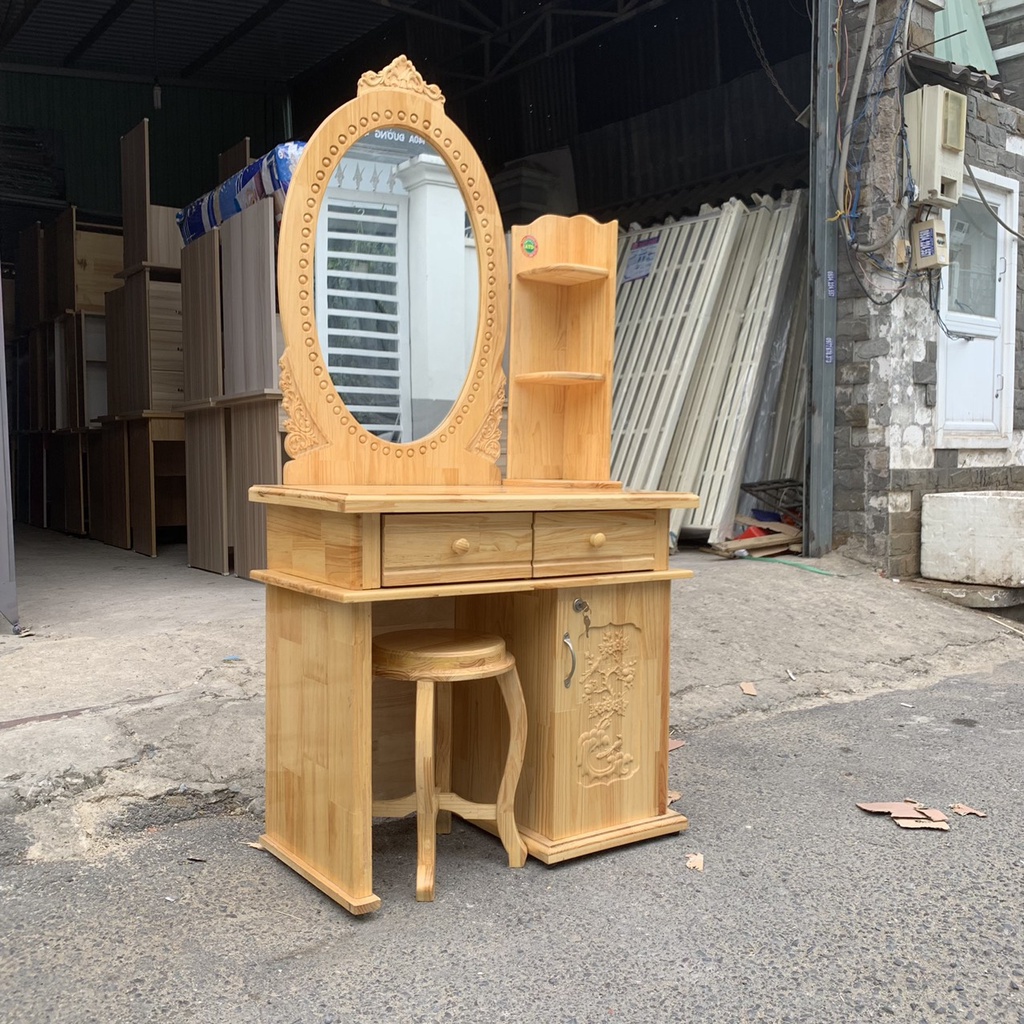 Bàn trang điểm gỗ thông cao cấp, bảo hành 2 năm freeship khu vực