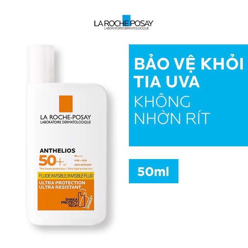 KEM CHỐNG NẮNG La Roche-Posay Anthelios Shaka fluid SPF50+- Kem Chống Nắng Thế Hệ Mới [Không Mùi] 50ml.
