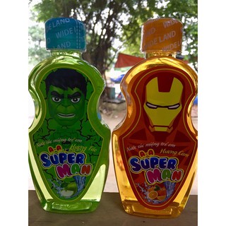 Nước súc miệng trẻ em superman chai 250ml