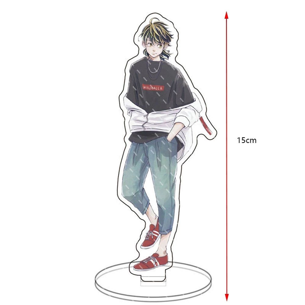 Mô Hình Standee Anime Tokyo Revengers nhân vật Mikey Draken Chất liệu Acrylic trang trí góc học tập bàn làm việc Cao15cm