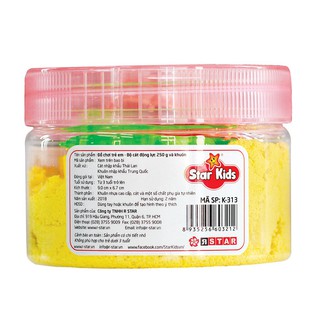 Cát Động Lực 250g Và Khuôn STAR KIDS Màu Vàng (K-313)