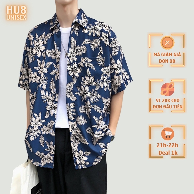 Áo sơ mi nam tay lỡ, áo sơ mi fom rộng kiểu Hàn Quốc đẹp giá rẻ freeship mã SM06