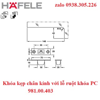Kẹp khóa Häfele 981.00.403