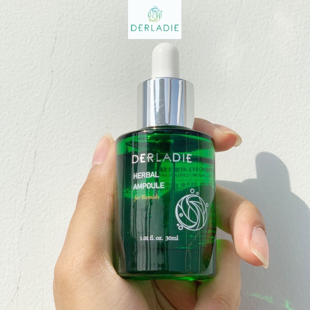 Serum Tràm Trà Derladie Tinh Chất Giảm Mụn Herbal Ampoule For Blemish Hết Mụn Sau 14 Ngày