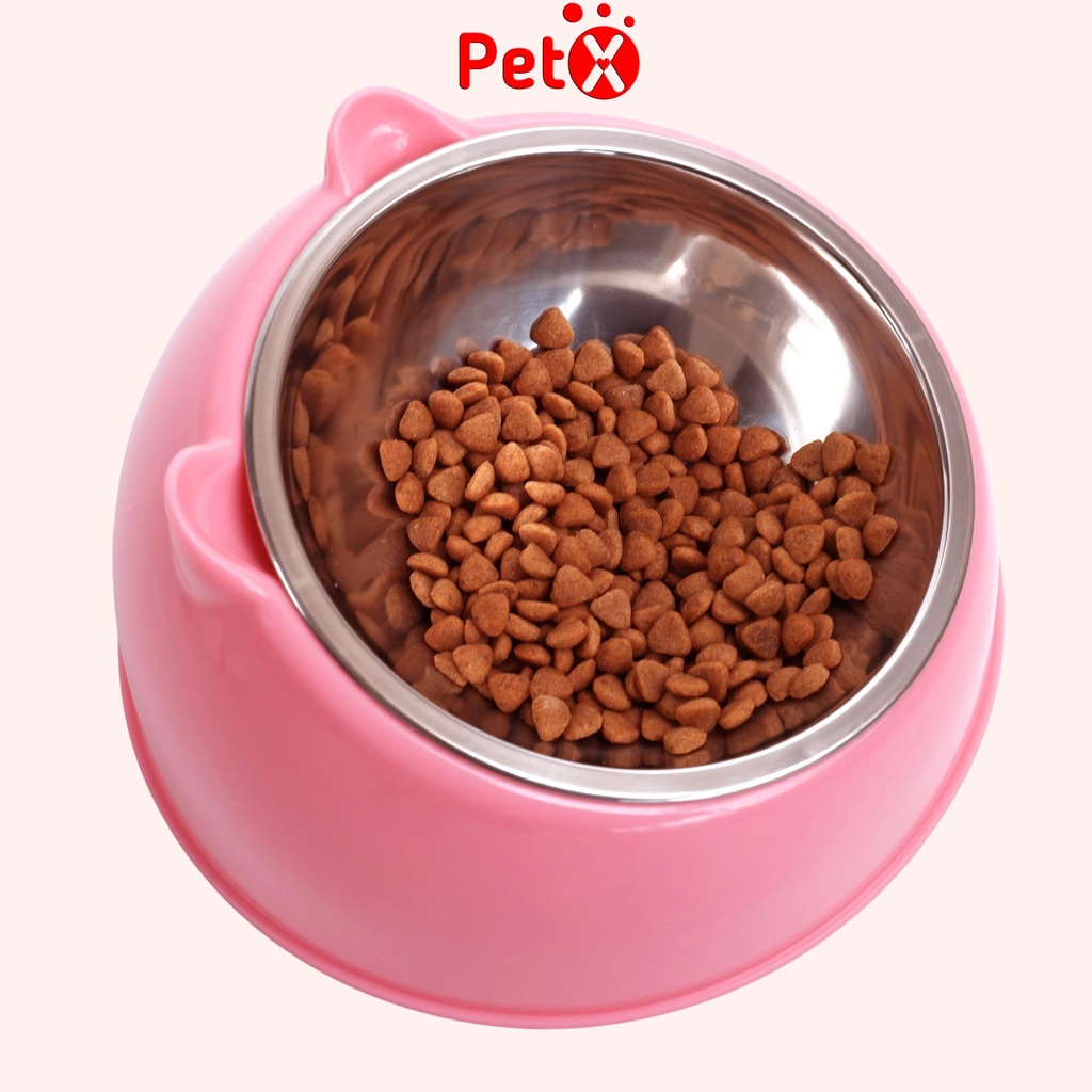 Bát ăn chống gù cho chó mèo thú cưng PetX