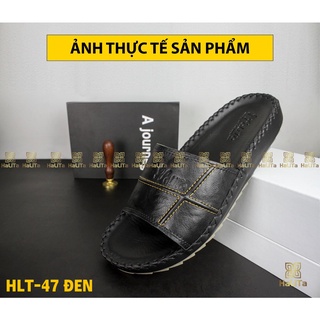 Dép quai ngang da bò siêu bền hlt-47