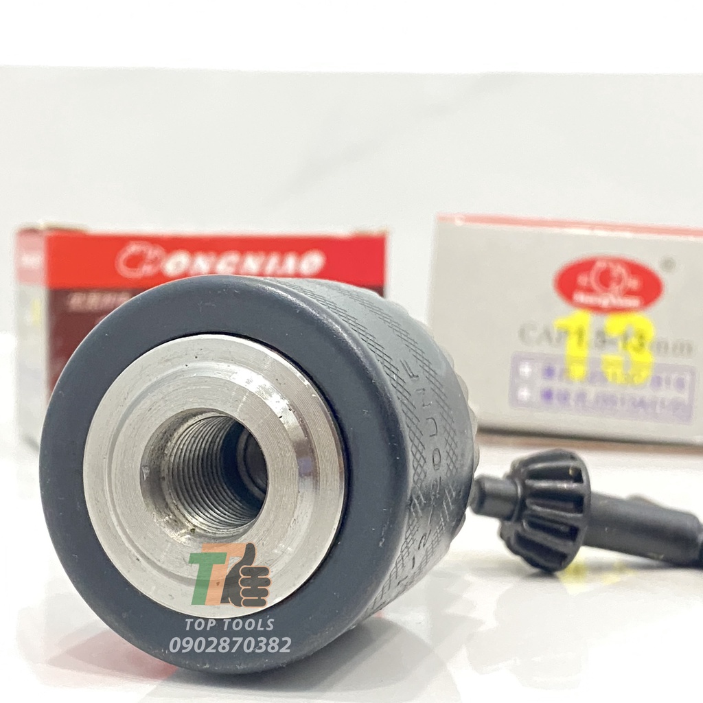 Đầu kẹp mũi khoan, đầu kẹp mũi khoan 13mm có khoá, chuôi ren 1/2 ‘ dùng cho khoan điện, khoan pin và bulong