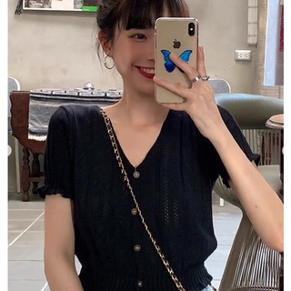 [ORDER] Áo Croptop Cài Khuy Bo Eo Ngắn Tay Jennie BLACKPINK