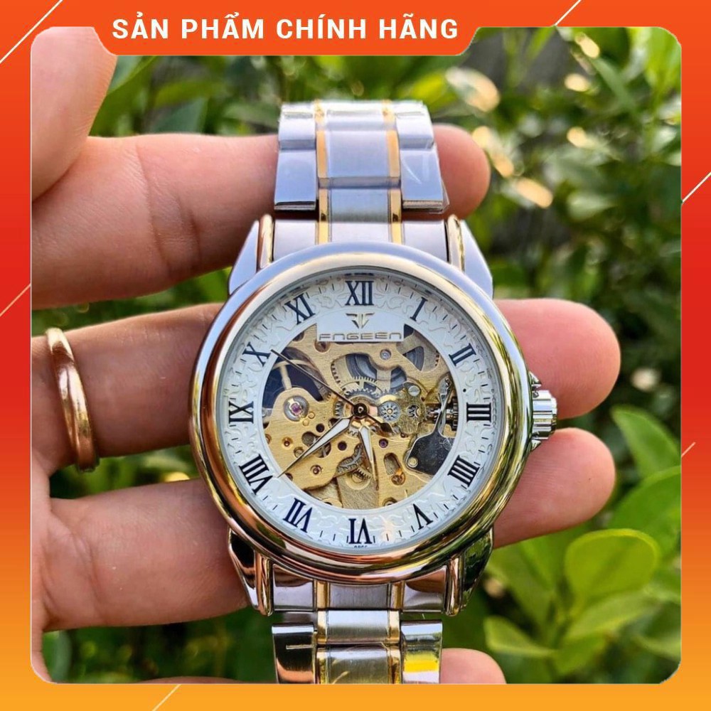 [CHẤT LƯỢNG] ĐỒNG HỒ CƠ NAM AUTOMATIC FNGEEN F99 DÂY KIM LOẠI CAO CẤP