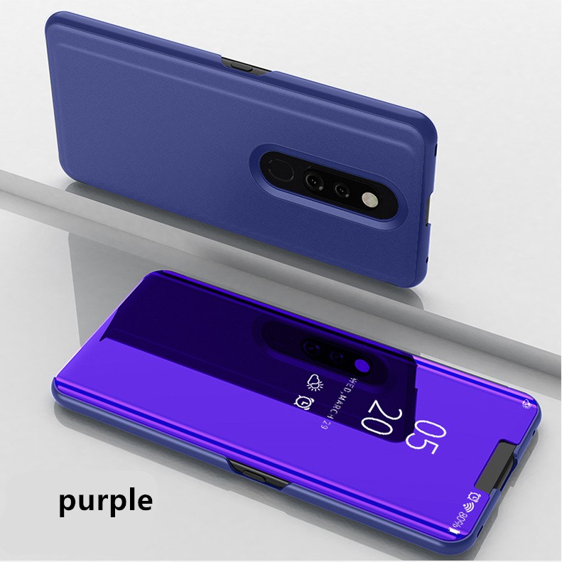 Bao da điện thoại tráng gương cứng cho OPPO F11 F11 Pro RENO 6.4 inch Realme 3 Pro