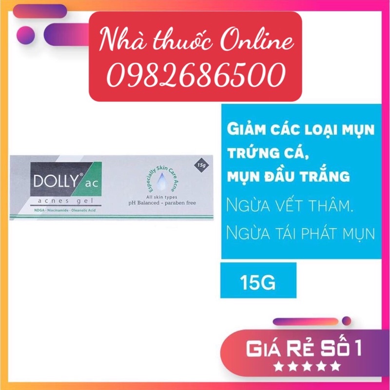 Gel mờ thâm và làm dịu da giảm mụn Dolly Ac Acnes Gel 15g