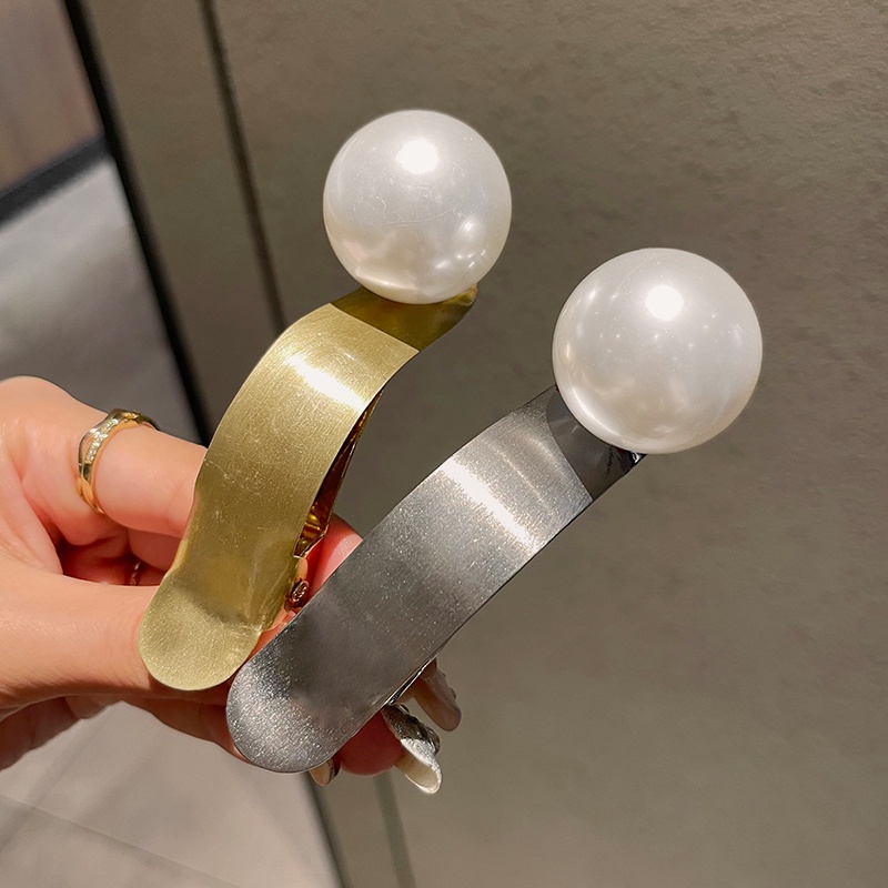 Kẹp Tóc Đính Ngọc Trai Lớn Phong Cách Pháp Cho Nữ