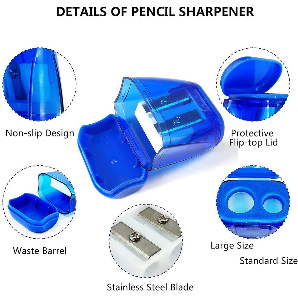 Gọt Bút Chì Hai Lỗ Cầm Tay Dành Cho Trẻ Em Và Người Lớn