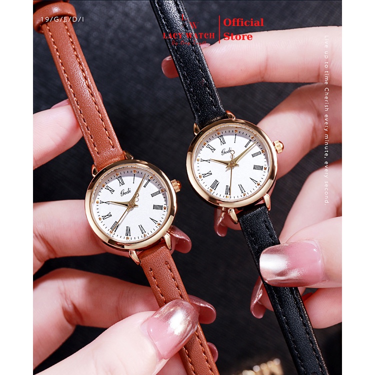 Đồng hồ nữ LaCy Watch đồng hồ đeo tay dây da chống nước mặt tròn nhỏ cọc số La Mã dễ thương DHVGE0011 | BigBuy360 - bigbuy360.vn