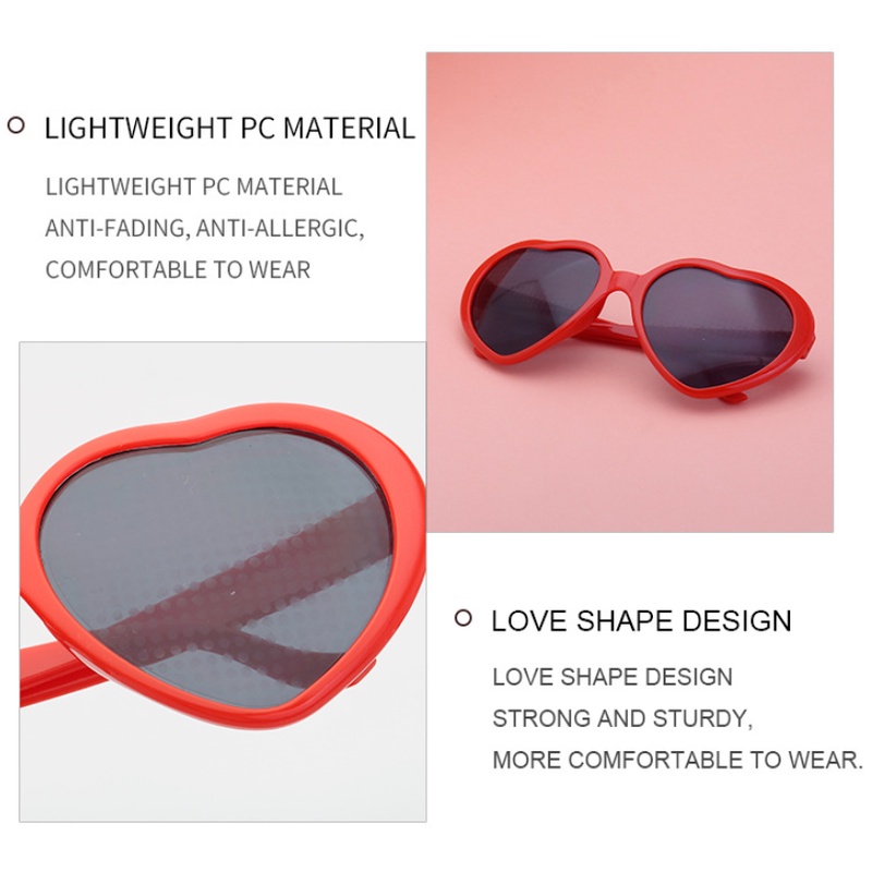 Mắt kính phối gọng hình trái tim thời trang cho nam nữ