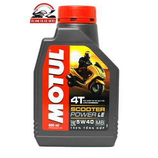 Nhớt xe tay ga MOTUL SCOOTER POWER LE 5W40  Tổng Hợp 100% SN MB 800ML