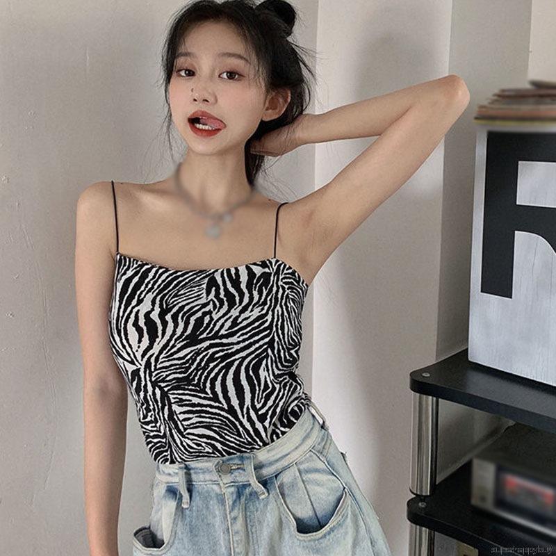 Áo Tank Top Hoạ Tiết Sọc Vằn Thiết Kế Quyến Rũ Cho Nữ