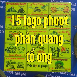 siêu combo 15 logo tem phượt phản quang