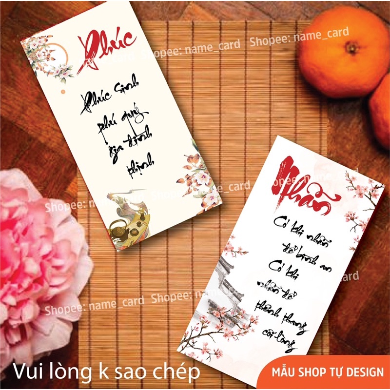 Lì xì tết 2024, Bao lì xì thư pháp rẻ đẹp shop tự thiết kế chia đều các mẫu
