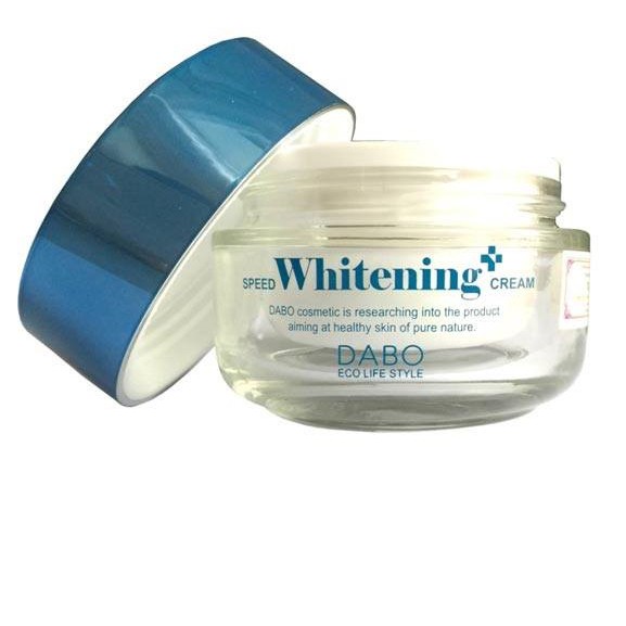 Kem dưỡng trắng da Dabo Speed Whitening Crem  Hàn Quốc 50g/ Hộp Và 1 gói tẩy da chết Beauskin Apple 3ml/gói